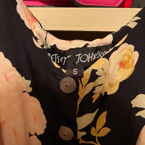 VTG Betsey Johnson Floral Button Down Romper - Picture 3 of 5